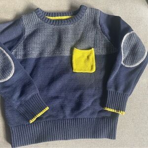 Mini Boden Navy and Yellow Kids Sweater